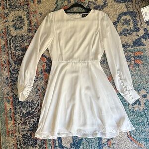 Lulu's Elegant Cream Formal Dress